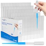 ReliMedPro 100 PCS 3ML Dropper Pipettes Essential Oil Transfer, Disposable Plastic Eye Dropper for Science Experiments, Crafting, Makeup Tool