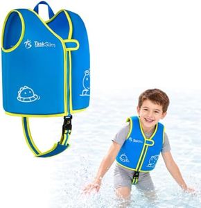 Blue Dino Swim Trainer Big Kids 50-80 lbs 5-8 Yr Floaties Puddle Jumper | Blue Dino Swim Trainer Big Kids Youth Boy 50-80 lbs 5-8 Yr · Chest 23.2-25.6" · 31.5N Buoyancy · XPE Foam · UPF 50+ · Size L