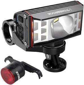 STONEBROOK 1800LM Bike Lights Set, 5200mAh, Headlight & Rear Bike Light
