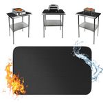 Boribim Under Grill Mat for Outdoor Grill, 24 x 31 Inchs Heat Resistant Grill Mat for Countertop, Fire Pit Mat, Double-Sided Fireproof Grill Pad, Oil-Proof Waterproof BBQ Protector for Table (1.2mm)
