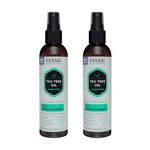 HASK Tea Tree Oil Invigorating 5-in-1 Leave-In Conditioner Spray for all hair types, color safe, gluten free, sulfate free, paraben free - 6 Fl Oz (Pack of 2)