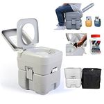 OET ® European Standard Portable commode for Travellers Camping Toilet with Piston pump & Hand Water spray gun for Outdoor/Indoor (WT-88)
