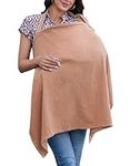 Sosolism 100% Cotton Nursing Cover for Baby Breastfeeding Privacy Breathable Breastfeeding Cover with Rigid Hoop Friendly Strollers Canopy