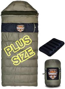 RhinoKraft Ultra-Light Zero Degree Envelope Sleeping Bag for Adults for Mild to Harsh Winter, Portable with Compression Sack for Camping, Trekking, Hiking and Outdoor Activities + Air Travel Pillow