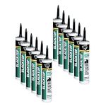 DAP 27065 12 Pack 10.1 oz. Blacktop Asphalt VOC-Compliant Filler and Sealant, Textured Black