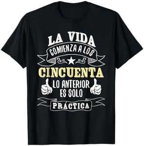La Vida Comienza a los Cincuenta Años 50 Cumpleaños Español Camiseta