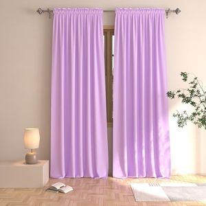 Purple Curtains Room Darkening 100 inches Window Curtain Panels Girls Room Nursery Living Room Divider Patio Doorway Sliding Glass Door Rod Pocket Thermal Insulated Drapes Bedroom 2 Panels 52"x100"