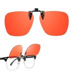 Trysee Blue Light Clip Ons for Glasses for Men Women Blue Light Blocker Fit Over Computer Glasses Flip-Up CTS103