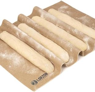 Lorzon Natural Linen Bakers Couche 39.4"x24", Heavy Duty Proofing Cloth for Baking Baguette Loaves