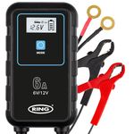 Ring Automotive RSC906-6A Smart Car Battery Charger, 6V & 12V Battery Maintainer - 9 Stage Charger for AGM, Leisure, Lithium, Car, SUV and Van Batteries, BLACK