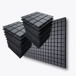 MMT Acoustix® 72 Pc Turbo Acoustic Foam, Level ”X” Sound Recording, Soundproofing Noise Reduction Acoustic Panels | 1x1Ft 2” Thick, Charcoal Color