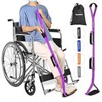 39'' Long Leg Lifter Strap with Padded Handgrips and Feet Loop,Rigid Leg Lifter Hip&Knee Replacement Surgery Recovery Kit,Mobility Aids Foot Lifter Easily Get in and Out of Bed,Car,Wheelchair