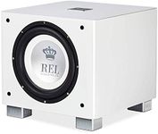 REL T/9x 10-Inch Powered Subwoofer – Sealed Design with Class AB Amplifier, RCA Inputs, and Deep Bass for HiFi Stereo Systems, Home Theater, and Surround Sound – High Gloss White Finish