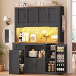 Itaar 71" Pantry Cabinet with Charg