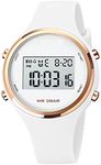 XCZAP Outdoor Sport Watches Alarm Clock 5Bar Waterproof LED Digital Watch, white, sports