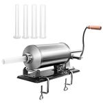 GiantexUK 3L/3.6L/4.8L Sausage Stuffer, Stainless Steel Sausage Maker with 3/4 Filling Tubes, Horizontal Kitchen Meat Filling Manual Machine for Home Commercial Use (4.8L/8LBS)