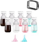 Careuoklab 8 Pcs Mini Spray Bottles, 30ml/1oz Empty Fine Mist Plastic Travel Cosmetic Containers, Refillable Small Liquid Dispenser (30ml)