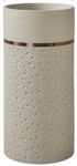 BASSINO Ceramic Artificial Stone Pedestal Free Standing Wash Basin For Living Room And Bathroom (400X400X870 Mm, Ivory) Bpb-620, Glossy
