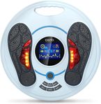 Medical Foot Massager Machine OSITO - Feet Legs Circulation Devices Using EMS and TENS Stimulator, Electrical Muscle Pulse Massage Therapy, Electric Foot Reflexology, Relieve Pain for Neuropathy, Grey