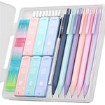 Four Candies Cute Mechanical Pencil Set, 6PCS Pastel Mechanical Pencils 0.5mm & 0.7mm &0.9mm with 360PCS HB Pencil Leads, 3PCS Erasers and 9PCS Eraser Refills, Aesthetic Pencils for Girls Writing