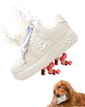 THESHEW Toy - Shoe dog toy,Sleek, Natural Latex, Beef/milk Flavor Durable Dog Chew Toys,Biodegradable, Fun,Interactive Dog Squeaky Toy, For Small,Medium,Large Dogs (Beef)