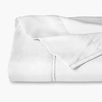 Nisaki Sateen Cotton Double Flat Sheet White, 1 Pc 100% Long Staple Cotton Double Bed Sheets, Soft Sateen Weave Luxury Bed Sheets Double (100% Cotton White Flat Sheet)