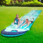 Team Magnus Slip and Slide - central sprinkler, XL crash pad in quality finish - UK design for British gardens/connections