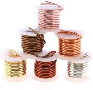 The Beadsmith Craft Wire Assortment - Tarnish-Resistant Copper Wire for Jewelry Making, 6-Pack, 0.75-Inch Mini Spools, 2 Yd Each, 18-Gauge, Assorted Colors, Medium Temper