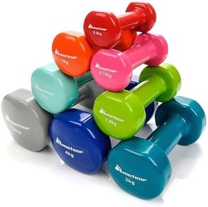 METEOR 0.5kg Dumbbells Anti-Slip Vinyl Dumbbell Soft Touch Gel Grip Hand Weights Home Gym Exercise Small Weight Set