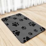 Pet Feeding Mat, Dog Cat Food Bowl Mat, Absorbent Non-slip Diatomite Dog Water Bowl Mat Super Absorbent Quick Drying Pet Food Mat to Prevent Water Spills(Black，35 * 50cm)