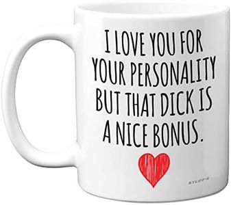 Stuff4 Tasses d'anniversaire pour lui – Tasse avec inscription « I Love You D**k » – Cadeau d'anniversaire amusant pour petit ami, mari, partenaire, de la part de sa petite amie, épouse, cadeau de