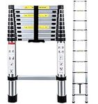 Acrohome Telescopic Ladder 2.9M Multi-Purpose Aluminium Telescoping Ladder Extension Extend Portable Ladder Foldable Ladder EN131 and CE Standards