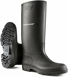 DUNLOP Unisex Wellingtons Boots Ladies Women Mens Wellies Fully Waterproof Snow Rain Muck Outdoor Mud Shoes Welly (Black, 9)