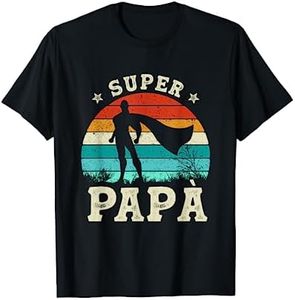 Super padre eroe festa del papà figlio figlia padre Maglietta