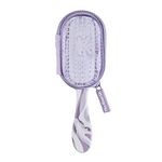 The Knot Dr. for Conair Mini Hair Brush, Wet and Dry Detangler with Clear Storage Case, Removes Knots and Tangles, For All Hair Types, Marblized Lavender Print