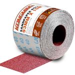 KONGMING Sandpaper Roll 10m x 93mm Grit 40 Aluminium Oxide Abrasive for Sanding Wood Paint Plaster Filler Metal