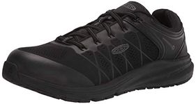 KEEN Utility Men's Vista Energy Low Height Sneakers Composite Toe Industrial Work Shoes, Black/Raven, 10