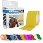 Titanium Sports Kinesiology Tape - 5m Roll of Elastic Water Resistant Tape for Support & Muscle Recovery - Quality Sports Tape