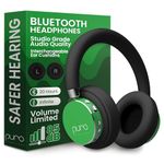 Puro Sound Labs BT2200 Plus Kids Bluetooth Headphones – Volume-Limiting 85dB, Studio-Grade Audio, Over-Ear & Comfy Design, 20-Hour Battery Life, Easy to Connect Wireless Headphones for Kids, Green