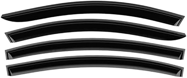 CLIM ART Incredibly Durable Rain Guards for Mitsubishi Outlander Sport 2011-2024, Tape-on Window Deflectors, Vent Deflector, Vent Window Visors for Cars, Dark Smoke,Car Accessories,4 pcs-411046LP