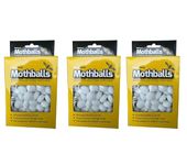 3 X Moth Balls - Original Old Fashioned Effective Moth Repellent for Closets, Drawers, and Cabinets -Anti-Insect Protection for Wardrobes, Storage Boxes, and Garden Care 100% Result