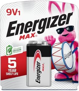 Energizer MAX 9V Batteries (1 Pack), 9 Volt Alkaline Batteries