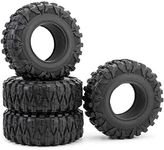 RCLIONS 4PCS 2.2inch 120mm RC Rubber Wheel Tyre Tires with Foam Insert for 1/10 RC Crawler Car Axial Wraith 90018