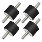 VIKKSAER Rubber Mounts Shock Absorbers Anti Vibration Silentblock Car Boat Bobbins 4 PCS M10 40x30mm with Double Screw Studs