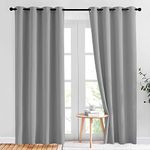 FRESH FROM LOOM Living Room Bedroom Door Curtains | Room Darkening | Blackout | Thermal Insulated Noise Reducation (Color Grey| 8 Feet Long Set of 2 | Luxurios Edition)