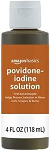 Amazon Basics First Aid Antiseptic, 10% Povidone Iodine Solution, 4 Fluid Ounces, 1-Pack (Previously Solimo)