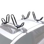 XCAR 2 Pairs Universal Kayak Rack Canoe Car Racks Set Roof Top Mount Carrier with 4 Straps for Suif Board,Kayak,Canoe,SUP