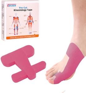 IEADEN Precut Kinesiology Tape for Bunion, 40 Pcs, Pink