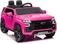 Kids Republic Licensed Chevrolet Tahoe 1 Seater 12V Kids Ride-on Car with Remote Control, LED Lights, Horn, Music - Perfect Battery-Powered Electric Vehicle Gift for Boys and Girls (Pink)