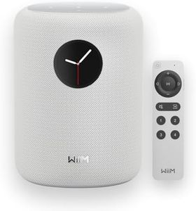 WiiM Sound Smart Speaker with 1.8″ Touch Display, Hi‑Res 24‑bit/192 kHz, AI RoomFit™ Room Correction, 100W Peak, Wi‑Fi 6E/Bluetooth 5.3, Multi‑Room & Stereo Pairing, Remote Included, White